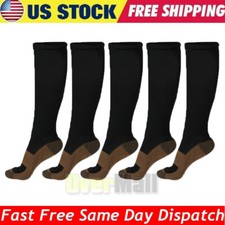 5 Pairs Black Energy Knee High